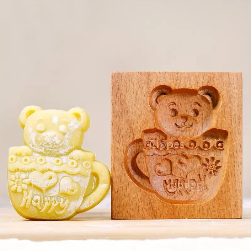 Emporte Pièce - CookieWood™ - Ours Tasse - Le sucre doré